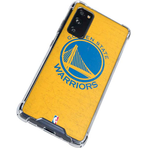 NBA Golden State Warriors Distressed Galaxy S20 FE Clear Case